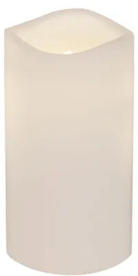 Immagine prodotto di Star Trading Candela LED bianca 7,5x15cm plastica 6/18h timer esterno tremolante