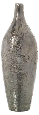 Keramik-Bodenvaas, silber, 21 x 62 cm