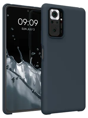 Produktbild von kwmobile Handyhülle für Xiaomi Redmi Note 10 Pro Hülle - Case Silikon - Kabelloses Laden - Schutzhülle Cover in Dunkler Schiefer