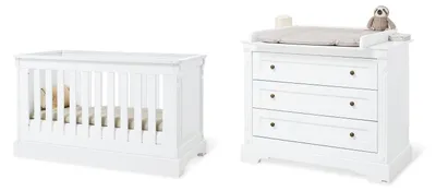 Produktbild von Pinolino Kinderzimmer-Set 'Emilia' breit, 2-tlg. Edelmatt: MDF Uni, weiß lackiert