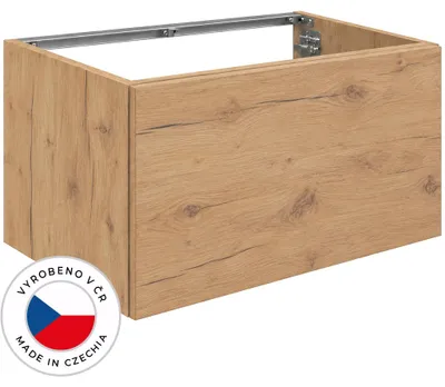 Obrázek produktu pro Koupelnová skříňka pod umyvadlo Adele - TIP-ON otevírání - dub zlatý Craft - 100x40x43 cm