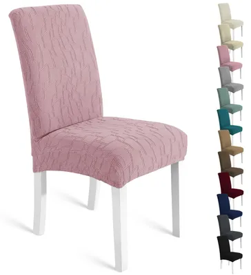 Produktbild von Elastische Stuhlhussen, 4er-Set, elastisch, abnehmbar, waschbar, universeller Stuhlschutz und Dekoration für Hotels, Bankette, Küchen, Restaurants, Hochzeiten und Partys, rosa