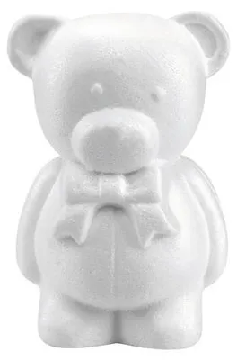 Produktbild von Glorex Styroporfigur Bär, 20 cm groß, zum individuellen Gestalten und Dekorieren
