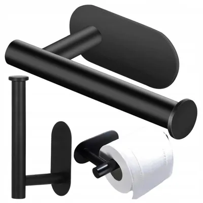 Produktbild von AFLOS Toilettenpapierhalter Schwarz Edelstahl Loft