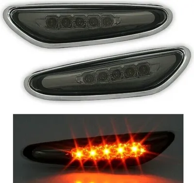 Produktbild von 2x LED Seitenblinker Blinker Set Schwarz für BMW X3 E83 2003-2011 / E46 Limo