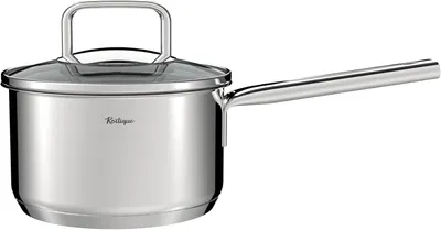 Produktbild von Stieltopf 16 cm, 1,8 l, mit Glasdeckel, zum Kochen, für alle Herdarten geeignet, Edelstahl