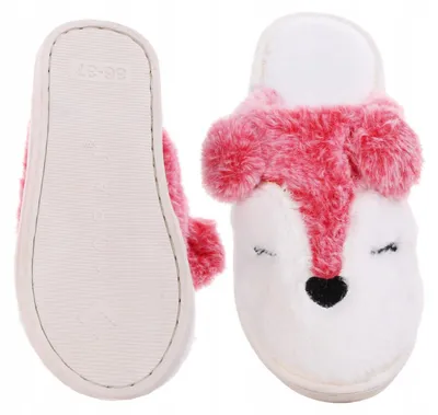 Productafbeelding van Rode dames slippers – slippers met dierenprint, maat 36–37 – comfortabele slippers – slippers – warme slippers