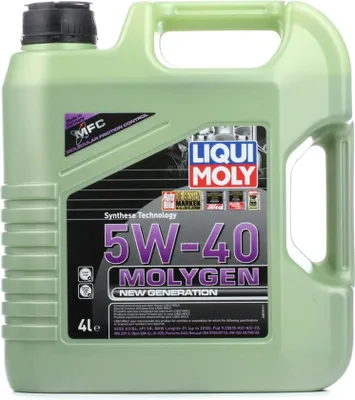 Produktbild von LIQUI MOLY Molygen New Generation für 5W-40 4 Liter Motoröl Motorenöl 229.5 RN0700 RN0710 9.55535-H2 Longlife-01 9.55535-N2 9.55535-Z2 LL-B-025 A40 Öl
