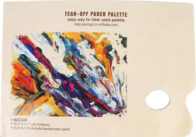 Produktbild von Papierpalette, tragbare wasserdichte Farbanpassungsabstimmung A3 Daumenlochdesign für Gouache -Ölmalerei
