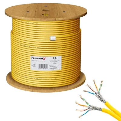 Produktbild von PremiumX 100m CAT 7A Netzwerkkabel Duplex LAN Kabel Ethernet Datenkabel