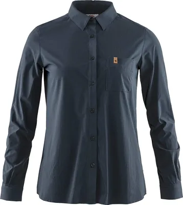 Productafbeelding van FJÄLLRÄVEN Övik Lite Shirt LS W, marineblauw, maat 560.FJÄLLRÄVEN Övik Lite Shirt LS W, marineblauw, maat M