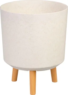 Image de Pot de fleurs Strend Pro, couleur finition patinee blanche, 30x30x37 cm