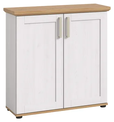 Produktbild von Verona Sideboard 2 Türen weiß, Eiche Nachbildung.