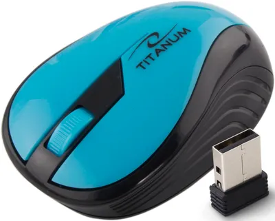 Produktbild von Esperanza Titanum Wireless, rechts, Optisch, RF Wireless, 1000 DPI, Schwarz, Türkis