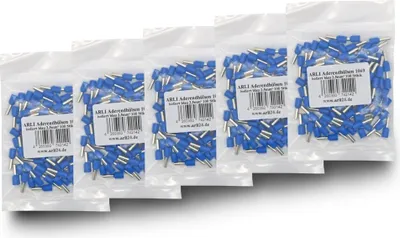 Produktbild von ARLI Aderendhülsen isoliert blau 2,5 mm² - 5 x 100er Beutel ( 500 Stück )