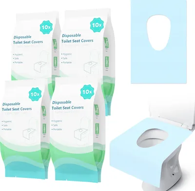 Produktbild von Aopunly 40 Stück Einweg-Reisesicherheit Toilettensitzbezug Mattenkissen 60x40cm
