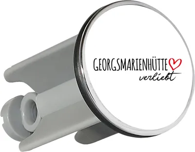 Produktbild von Huuraa Waschbeckenstöpsel Georgsmarienhütte verliebt 4cm höhenverstellbar Abflussstopfen Geschenkidee