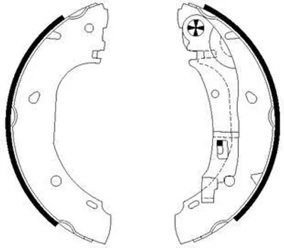 Produktbild von TEXTAR Bremsbackensatz Trommelbremse Hinten für FIAT Ducato Kastenwagen (250, 290) 254mm 91060900