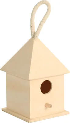 Produktbild von EDUPLAY 210246 Vogelhaus, Holz, 7 x 7 x 11 cm, natur