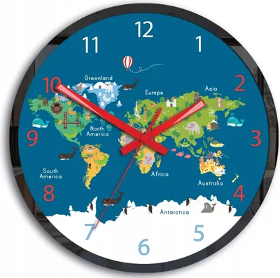 Produktbild von ModernClock, Wanduhr, Wanduhr für Kinder, Lernuhr, stille Wanduhr, 30 cm