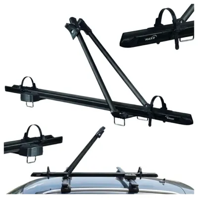 Imagen del producto de Soporte para bicicletas de techo, hasta 17 kg, aluminio, color . Portaequipajes para bicicletas