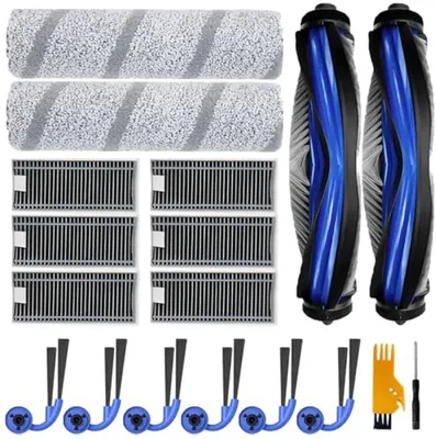 Produktbild von PromoHome® 18-teiliges Zubehörset für Ecovacs Deebot X11 Omnicyclone, X11 PRO OMNI und X9 PRO OMNI - Hauptbürsten, Wischrollen, Filter