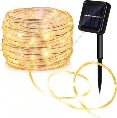 Produktbild von SWANEW Solar Lichtschlauch LED Lichterschlauch Lichterkette Außen Lichternetz Warmweiß 10M
