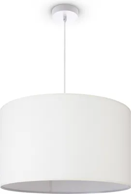 Produktbild von Pendellampe Wohnzimmer Deckenleuchte Stoff Lampenschirm Modern Einfarbig Rund