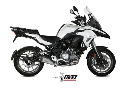 Image de Silencieux Mivv SPORT DELTA RACE SLIP-ON inox Carbon Cap pour BENELLI TRK 502 BJ 2017 &gt