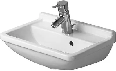 Produktbild von Duravit Duravit Handwaschbecken STARCK 3 m ÜL HLB 450x320mm 1 HL we WG