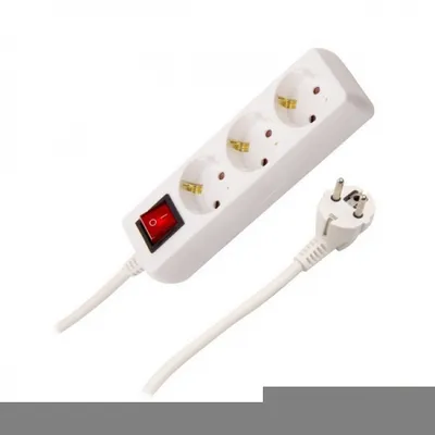 Produktbild von Steckdosenleiste mit 3 Schuko-Steckdosen mit Schalter Ledkia (5 m)