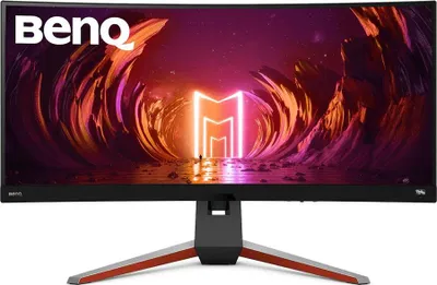 Zdjęcie produktu dla BenQ EX3415R, 86,4 cm (34"), 3440 x 1440 px, UltraWide Quad HD, LED, 1 ms, Czarny, Szary