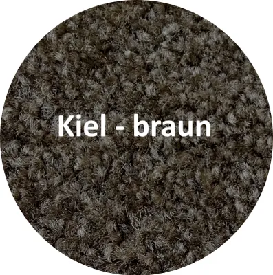 Produktbild von Mertex Schmutzfangmatte rund Ø 100 cm Kiel braun mit schwarzer Kettelkante Türmatte Sauberlauf Schmutzmatte Fußabstreifer