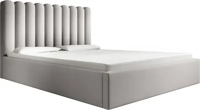 Produktbild von FEDVE Polsterbett Doppelbett Priesa Schlafzimmer Bett Bettkasten 120x200 cm Hellgrau (Magic Velvet 2240)