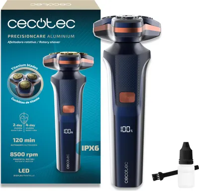 Productafbeelding van Cecotec PrecisionCare, zwart, blauw, roestvrij staal, 8500 omwentelingen per minuut, LED, batterij, 120 minuten