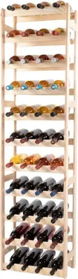 Produktbild von Weinregal PINOTWINE | HxBxT 166x43,4x25cm | 44 Flaschen | Massives Kiefernholz | Natur unbehandelt