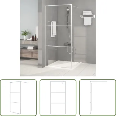 Produktbild von The Living Store Duschwand für Begehbare Dusche Silbern 90x195cm ESG-Klarglas