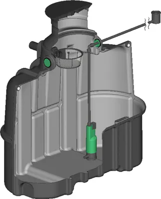 Produktbild von Regenwasser Schmaltank 3000 Liter AQUA-SLIM mit Garten-Set