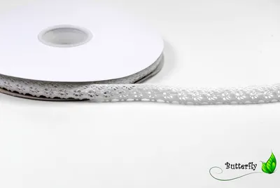 Produktbild von 25m Rolle Spitzenborte 15mm, 100% Baumwolle, Farbe:weiß