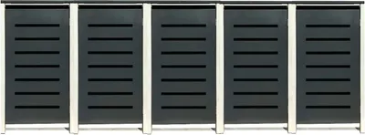 Produktbild von 5 Tailor Mülltonnenboxen Basic für 120 Liter Tonne /Stanzung 6 /Anthrazit / Grau
