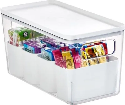 Produktbild von Kleiderschrankbox mit 4 Schubladen und Deckel - vielseitig einsetzbar als Küchenablage oder Badorganizer - weiß