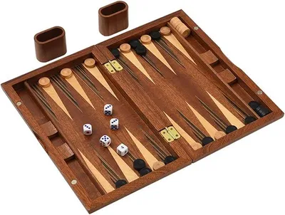 Imagen del producto de Juego de backgammon de madera, juego de mesa clásico