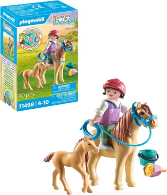 Image de PLAYMOBIL PLAYMOBIL 71498 Kind mit Pony und Fohlen 71498