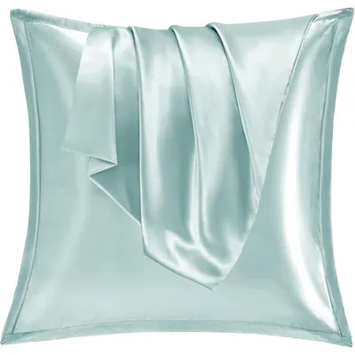 Immagine prodotto di Set di 2 federe in raso, 65x65 cm, color verde chiaro, con cerniera