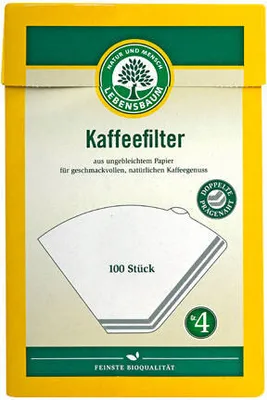 Produktbild von LEBENSBAUM - Kaffeefilter Gr. 4 - 100 St