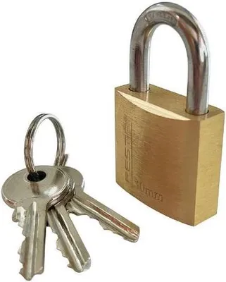 Produktbild von Vorhängeschloss 30mm Messing verstärkt