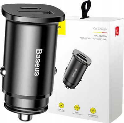 Produktbild von Baseus 6953156281837, Drinnen, Zigarettenanzünder, Schwarz