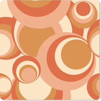 Produktbild von MuchoWow® Mauspad Mousepad Kreis - Retro - Muster 30x30 cm - Mousepads - Maus Mat - Pad - Mausunterlage - Gaming