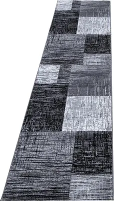 Produktbild von Kurzflor Teppich PLUS Schwarz 80 x 300 cm