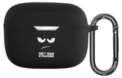 Produktbild von kwmobile Design Schutzhülle für JBL Tune 230 NC TWS / T230NC / T235NC Hülle - TPU Silikon Case für Kopfhörer Ladecase - stoßfestes Cover mit Karabiner